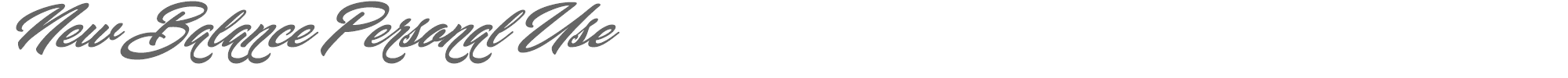 Sample characters New Balance Font